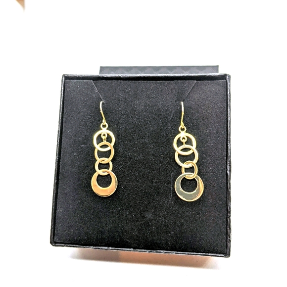 Sterling Silver Gold Plated Earrings - Picture 2 of 4